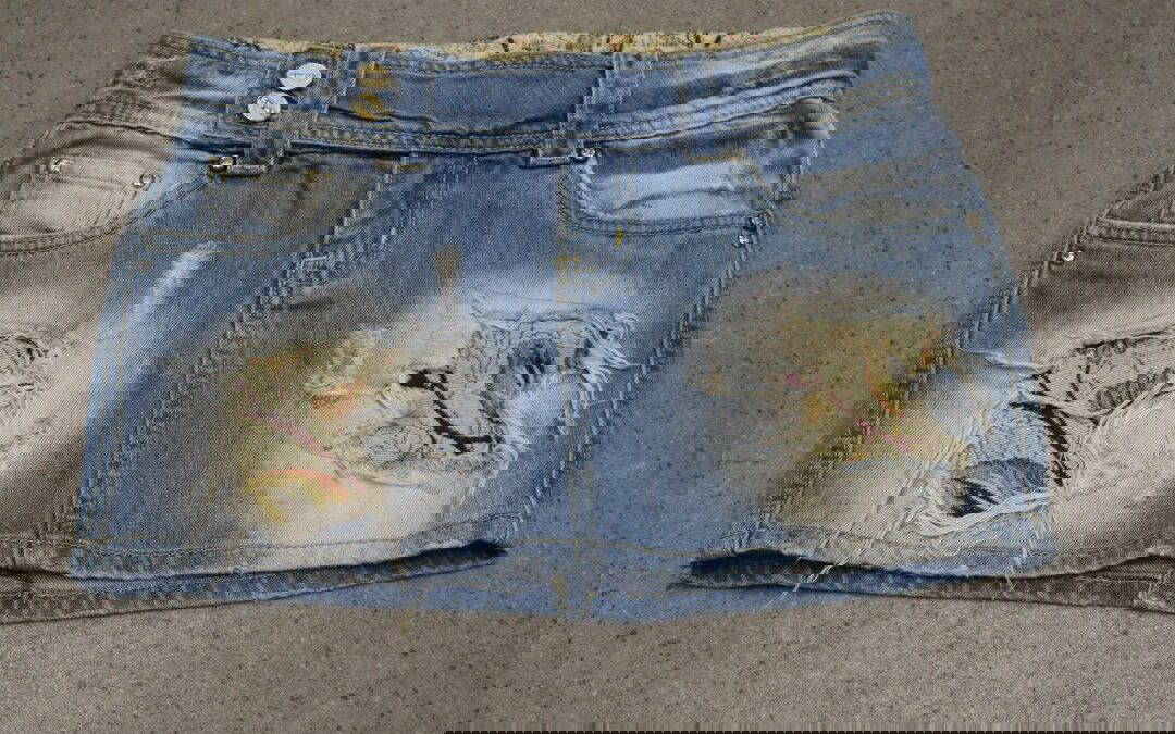 VINTAGE Denim y2k mini skirt