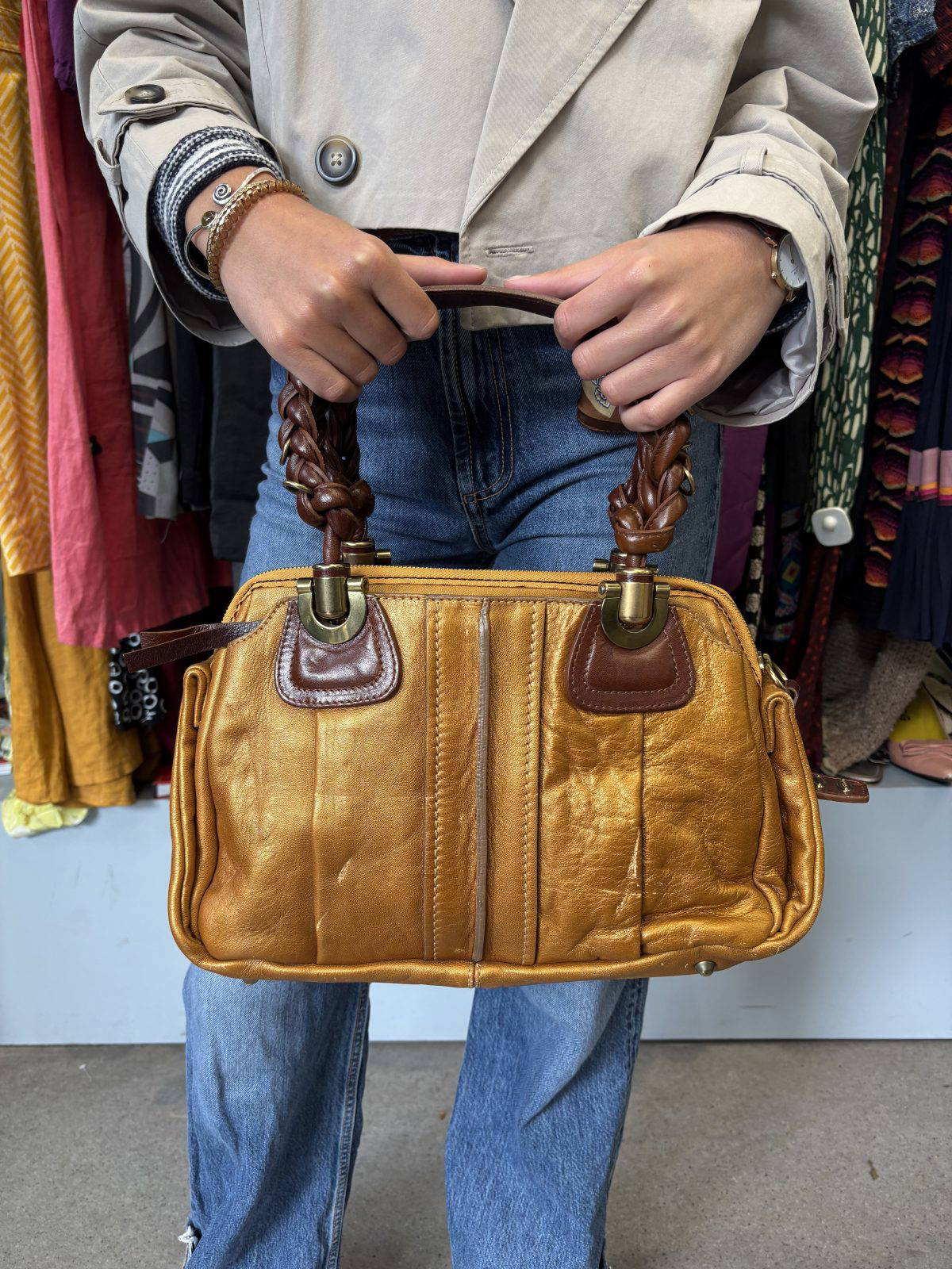 Vintage Chloé Eloise Leather Hand Bag Chloe Eloise Héloise Leather Handbag - Tola Vintage
