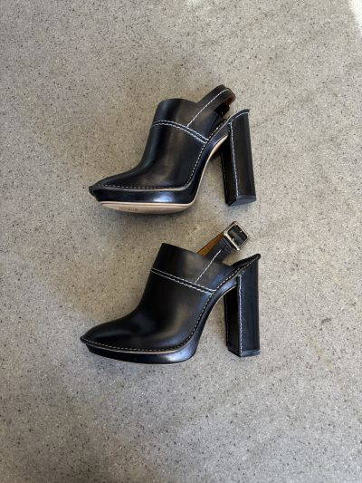 Chloè leather heeled mule(Uk4)