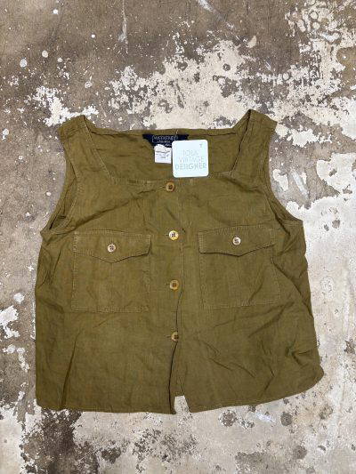 weekend by max mara linen vest (uk12)