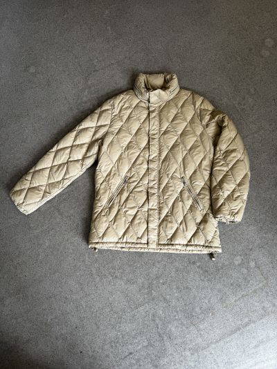 moncler beige quilted jacket (uk14, MONCLER SIZE 3)