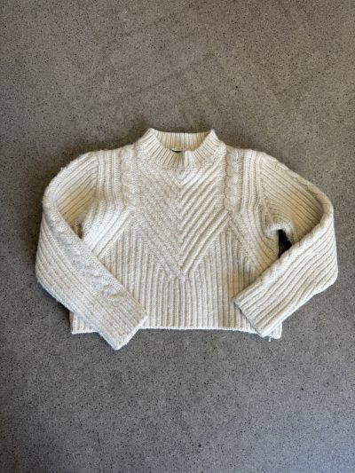 Sandro knitted high neck crop jumper 70% WOOL (uk6)