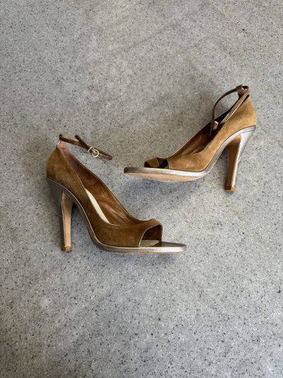 MARC JACOBS SUEDE BROWN heels (uk6)