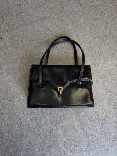 black leather shoulder bag