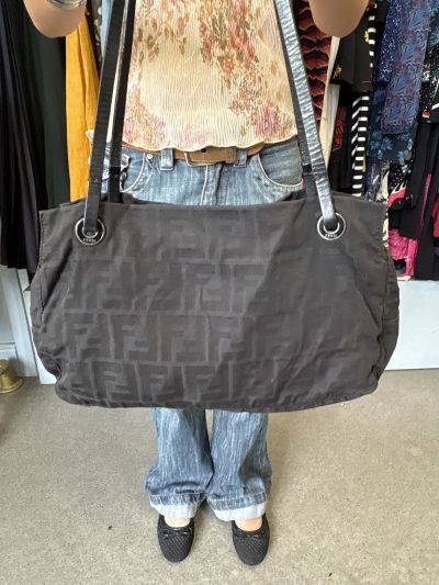 FENDI Zucca Monogram Nylon Tote Bag-Late 90’s