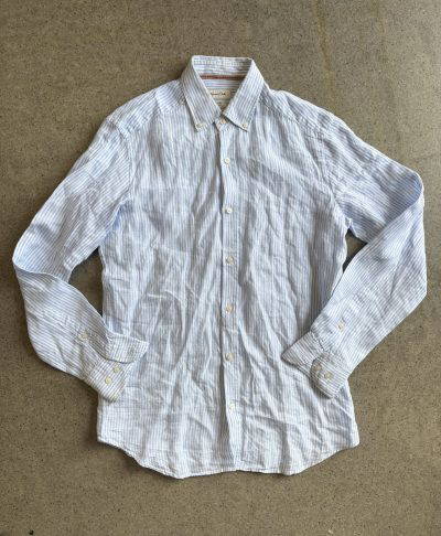 Massimo Dutti linen stripe shirt(S)