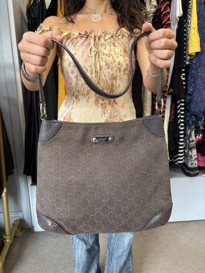 GUCCI Monogram Canvas Small Shoulder Bag / Pochette -Late 90’s
