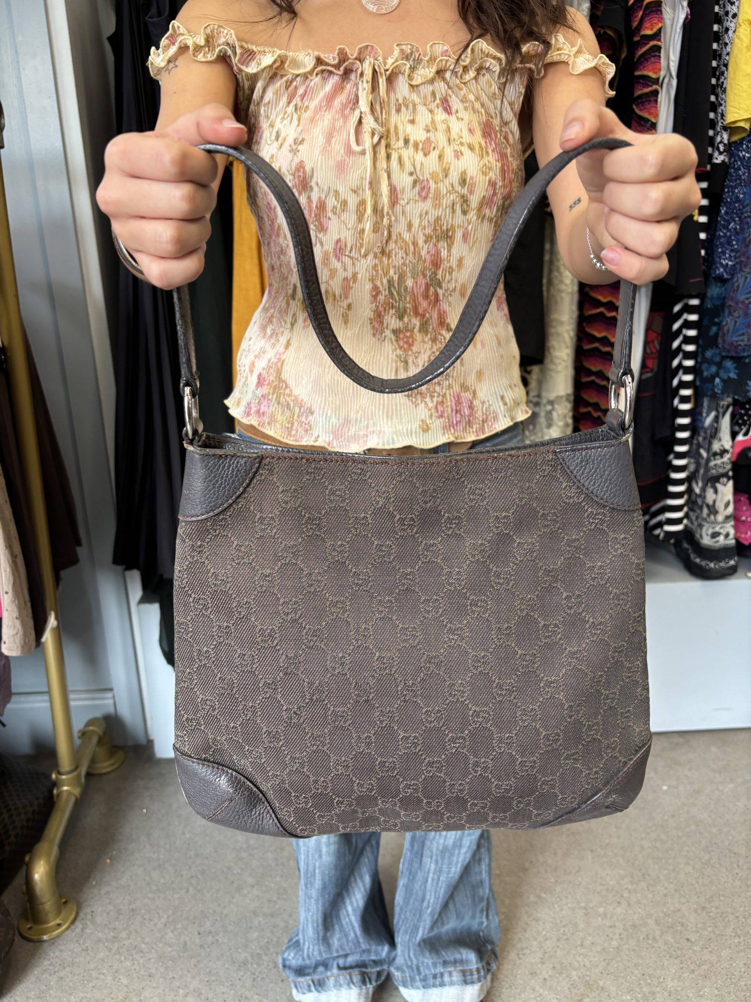 GUCCI Monogram Canvas Small Shoulder Bag / Pochette -Late 90’s - Image 3
