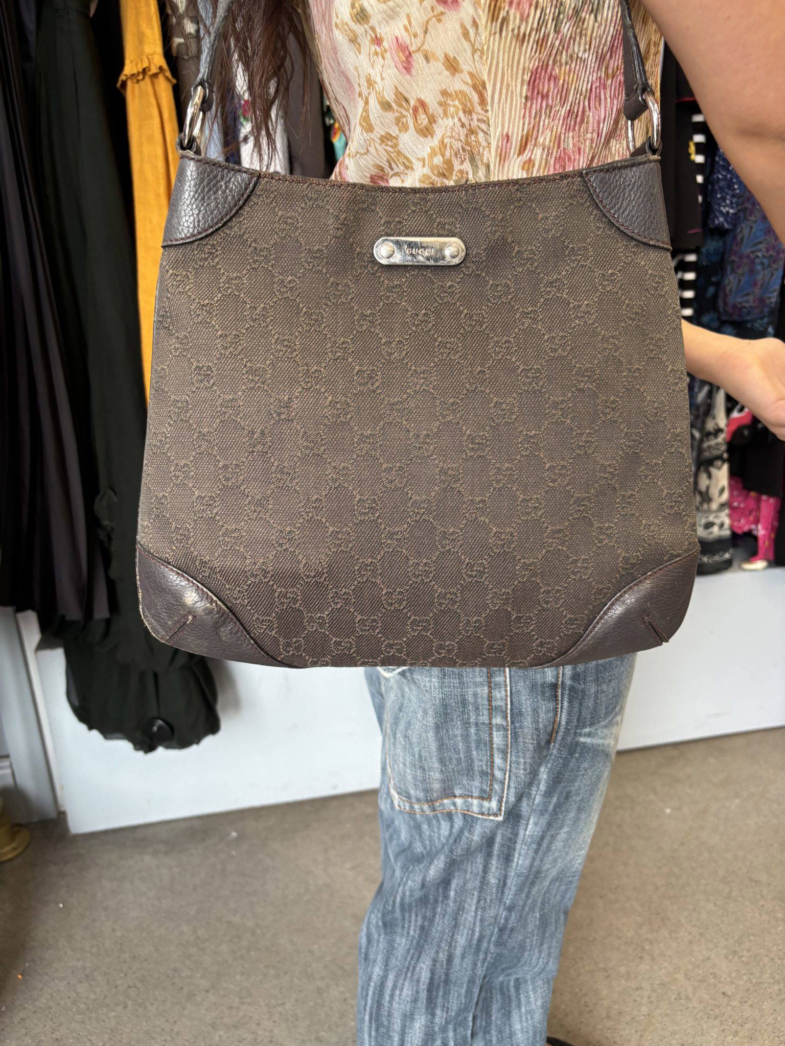 GUCCI Monogram Canvas Small Shoulder Bag / Pochette -Late 90’s - Image 4