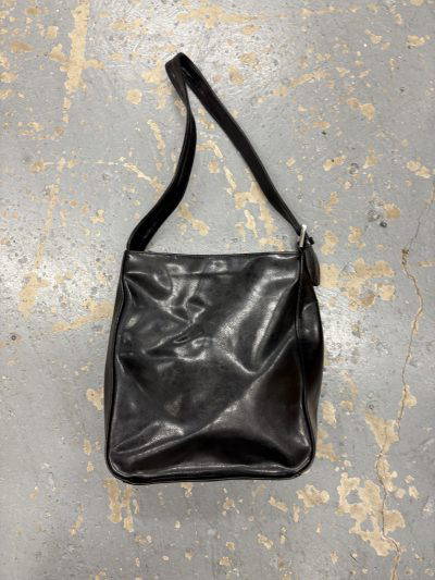 black leather shoulder bag