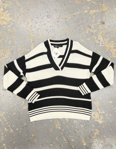French connection stripe v neck jumper (uk12/14)