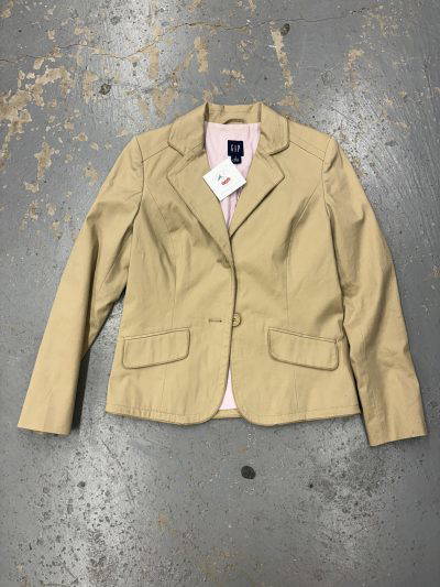 Gap beige COTTON cute blazer (uk10)