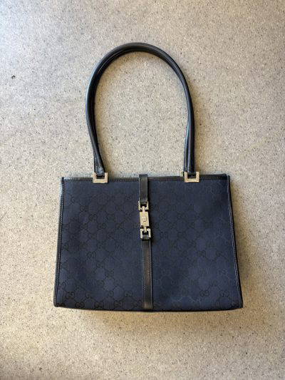 GUCCI Canvas Jackie Square Tote Bag (2000-2003)