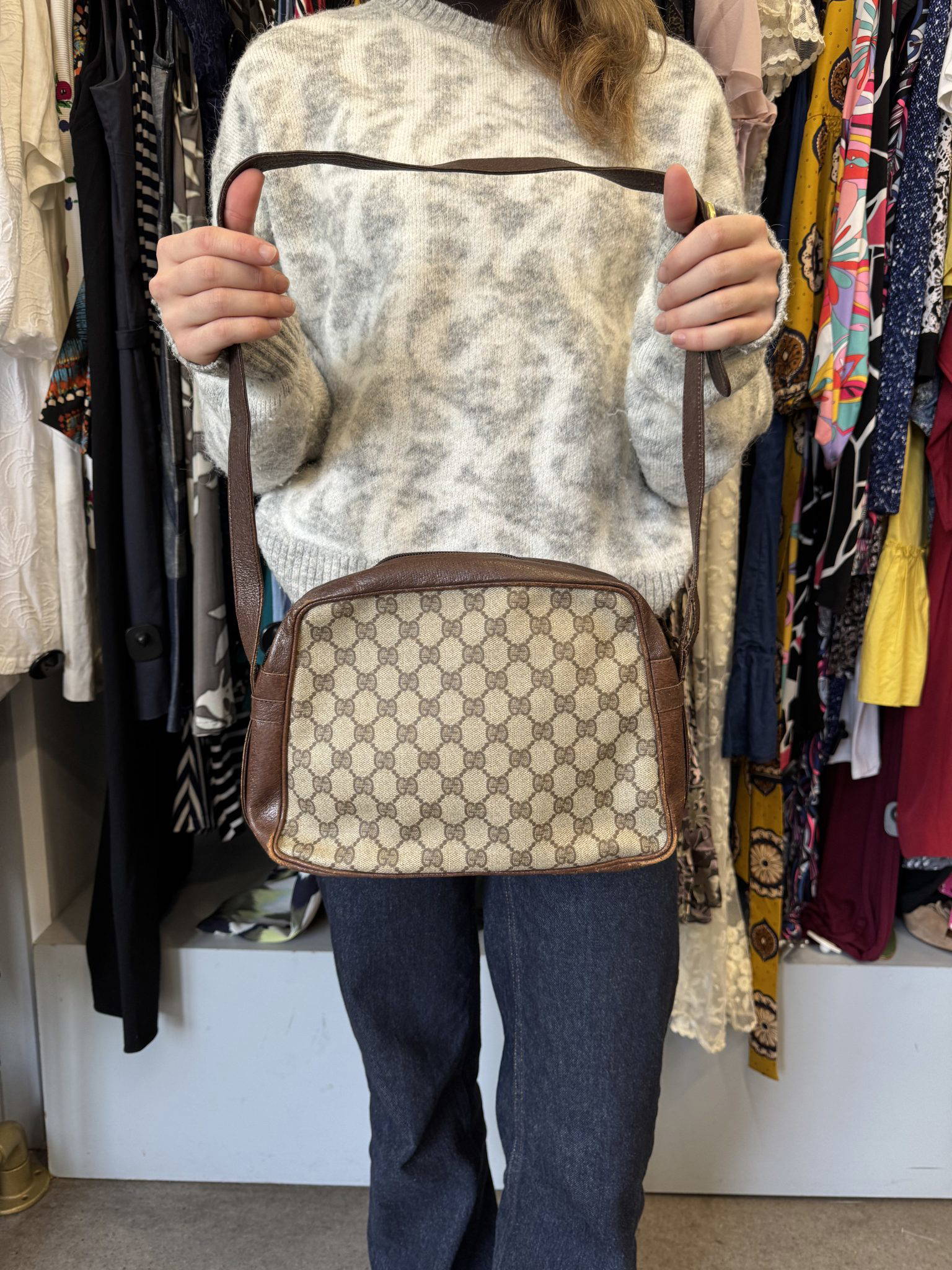 Gucci Accessory Collection GG Supreme Monogram Camera Bag-1980’S - Image 3