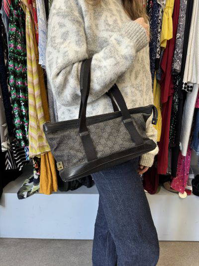 Gucci GG Denim Web Tote Bag - Early 2000’S