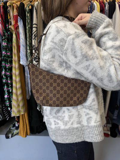 Gucci GG Canvas Hobo Shoulder Bag - Early 2000’S