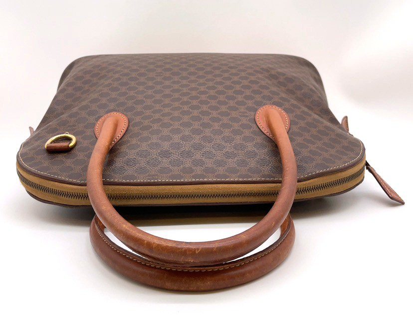 CELINE Macadam Triomphe Curved Top Handle Boston Satchel-1994 - Image 5