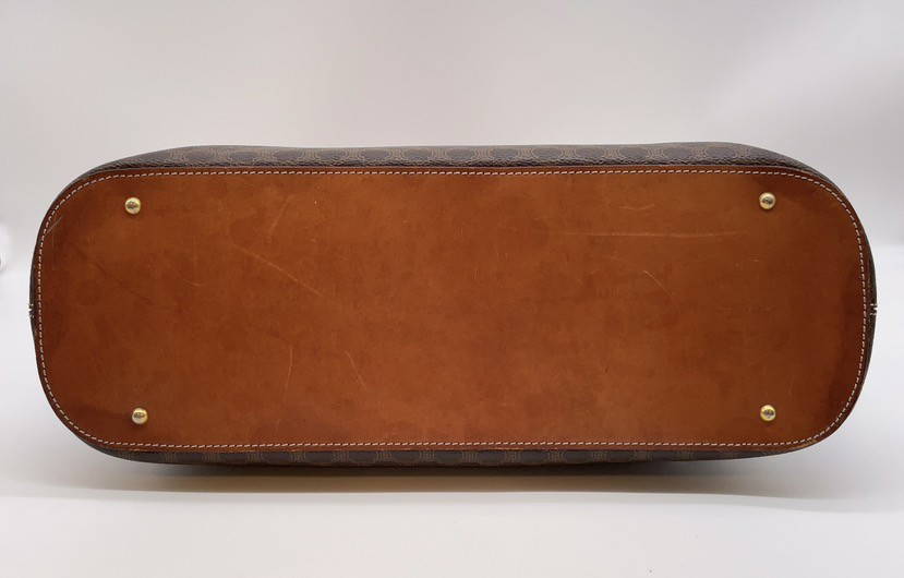 CELINE Macadam Triomphe Curved Top Handle Boston Satchel-1994 - Image 7