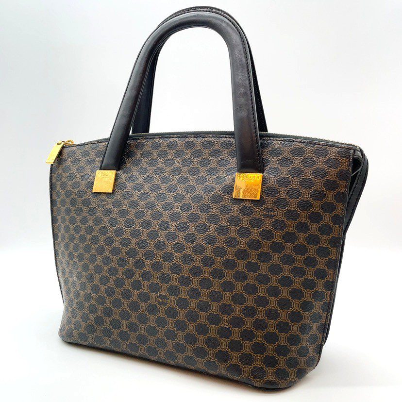 CELINE Black Macadam Triomphe Tote Bag- Feb 1997 - Image 6