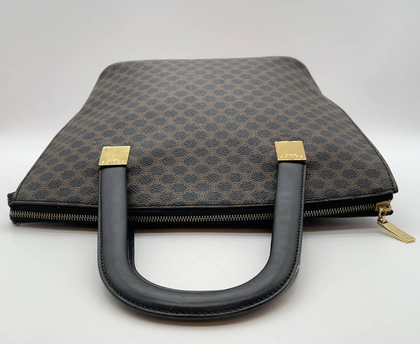 CELINE Black Macadam Triomphe Tote Bag- Feb 1997 - Image 7