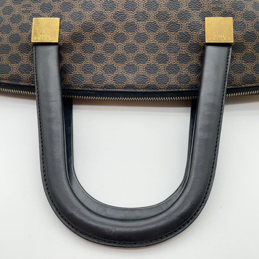 CELINE Black Macadam Triomphe Tote Bag- Feb 1997 - Image 10